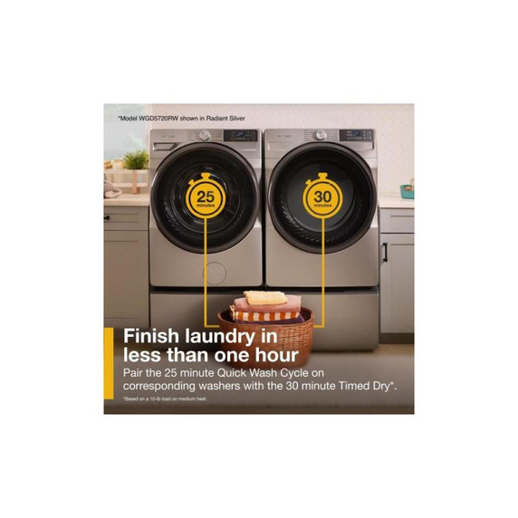Whirlpool® 7.4 cu. ft. Smart Front Load ENERGY STAR® Certified Gas Dryer with Wrinkle Shield™ Option WGD5720RW