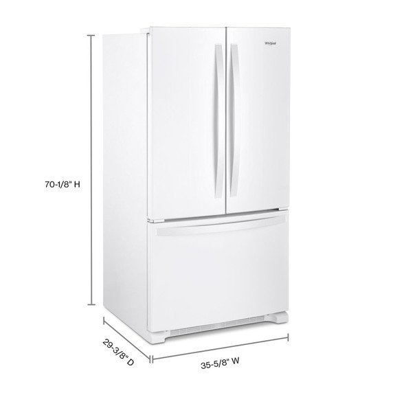 Whirlpool® 36-Inch Wide Full-Depth French Door Bottom Mount Refrigerator - 25 cu. ft. WRFF3036RW