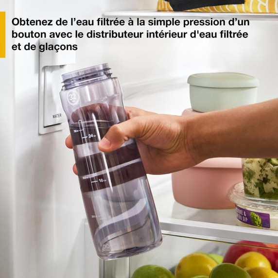 Whirlpool® 36-Inch French Door Refrigerator with Interior Water Dispenser - 31 cu. ft. WRFF3336SW