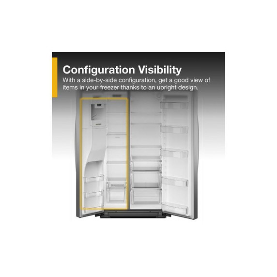 Whirlpool® 36-inch Full Depth Side-by-Side Refrigerator with TruCool™ System WRSF5536RZ Whirlpool® 36-inch Full Depth Side-by-Side Refrigerator with TruCool™ System WRSF5536RZ