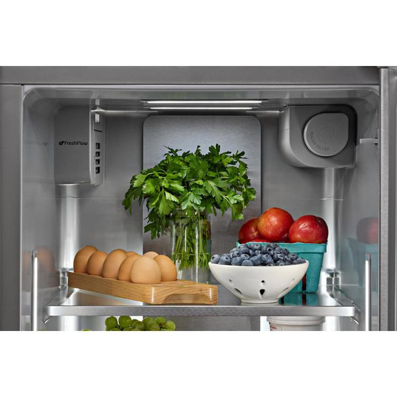 Kitchenaid® 28.7 Cu. Ft. Side-by-Side Refrigerator with Exterior Ice and Water Dispenser in PrintShield™ Finish KRSF536RPS