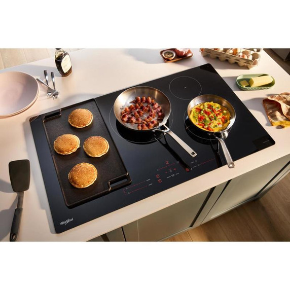 Whirlpool® 36" Intelligent Induction Cooktop with Temp Cook™ Technology and WipeClean™ Coating WCIT7536SB