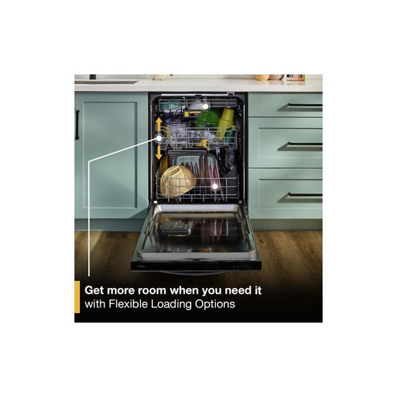 Whirlpool® 24-Inch Dishwasher with Total Coverage Wash Action and Auto Open Air Dry in Fingerprint Resistant Stainless Steel WDTS8024SZ