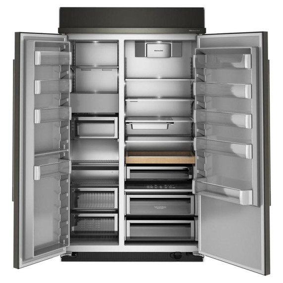 Kitchenaid® 30 Cu. Ft. 48" Built-In Side-by-Side Refrigerator with Platinum Interior KBSN748SBE