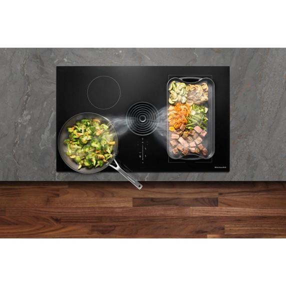 Kitchenaid® 36-inch NextGen Induction Downdraft Cooktop with Bridge XL Even-Heat™  Zone KCID936SBL