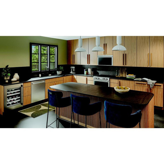 Kitchenaid® 24" Undercounter Wine Cellar with Full-Extension Metal-Front Racks KUWL324SSB