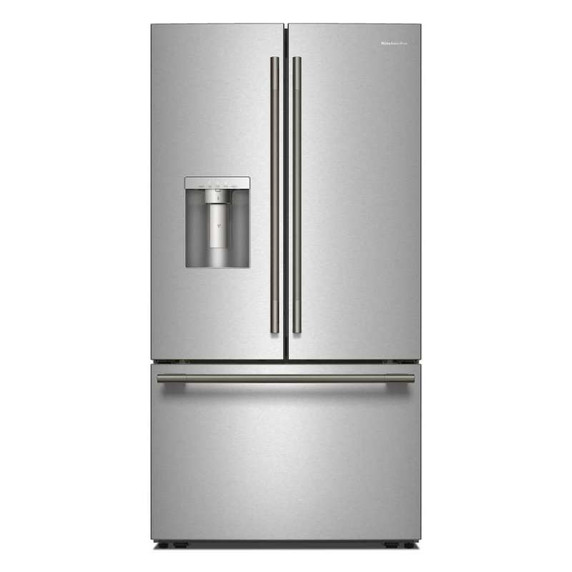 Kitchenaid® 30 cu. ft. French Door Refrigerator with Exterior Water and Ice KRFF436SPS