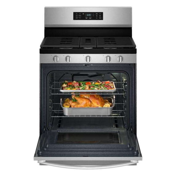 Whirlpool® 30-inch Gas Range with Air Cooking Technology and Steam Clean WFGS4530SZ