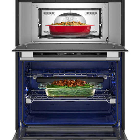 Kitchenaid® 27-inch Smart Electric Combo Wall Oven with Assisted Cooking Modes - PrintShield™ Finish KOEC727SPS
