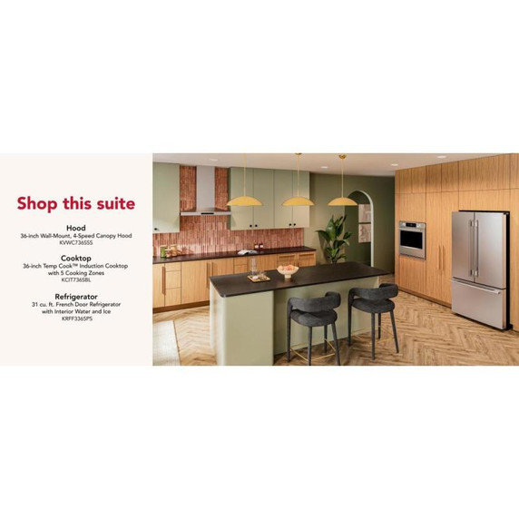 KitchenAid® 36-inch Wall-Mount, 4-Speed Canopy Hood KVWC736SSS