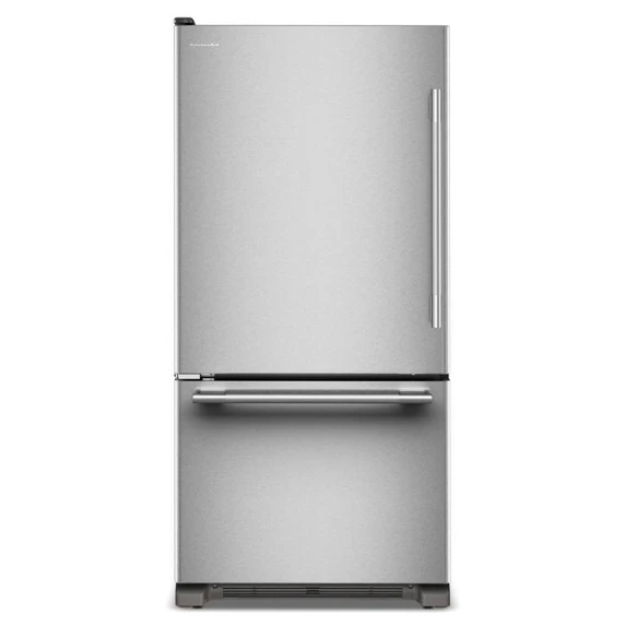 Kitchenaid® 22 Cu. Ft. 33-Inch Standard-Depth Bottom Mount Refrigerator with Left Door Swing KRBL133SPS
