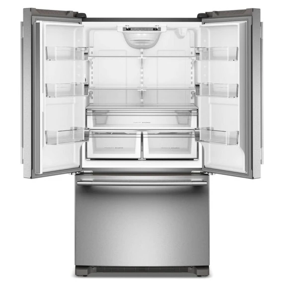Kitchenaid® 25 Cu. Ft. 36-Inch Standard-Depth French Door Refrigerator with Internal Water Dispenser KRFF136SPS