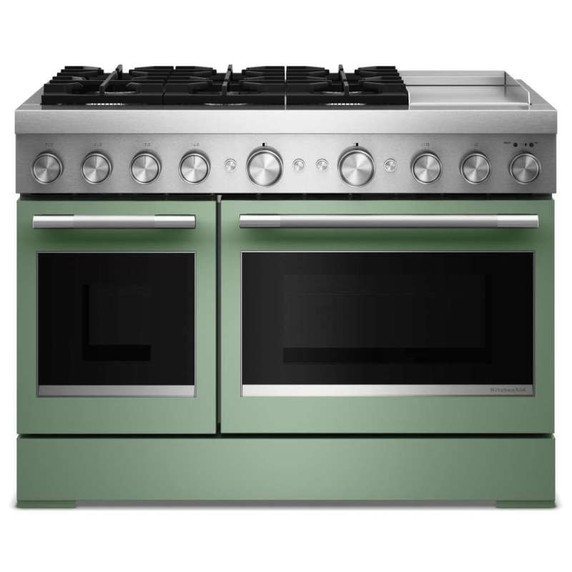 Kitchenaid® 48-Inch 6 Burner Commercial-Style Dual Fuel Range with Griddle KFDD948SDC