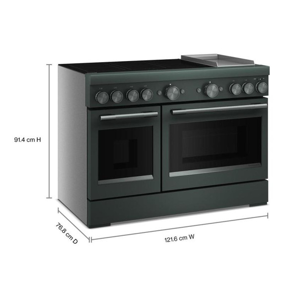 Kitchenaid® 48-Inch 6-Element Induction Freestanding Commercial-Style Range with Griddle KFID948SJP