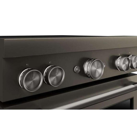 Kitchenaid® 30-Inch 4-Element Induction Freestanding Commercial-Style Range with Air Fry KFIS930SBE