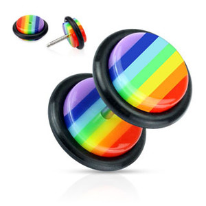 Rainbow Acrylic Fake Plug Rainbow Acrylic Fake Plug