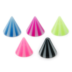 Striped Acrylic Cone Attachment Striped Acrylic Cone Attachment