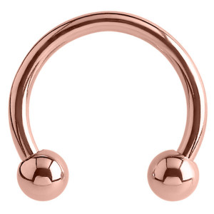 Rose Gold Titanium Circular Barbell Rose Gold Titanium Circular Barbell