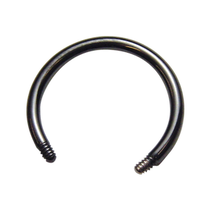 Black Titanium Circular Barbell Stem Black Titanium Circular Barbell Stem