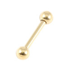 Zircon Gold Titanium Micro Barbell Zircon Gold Titanium Micro Barbell