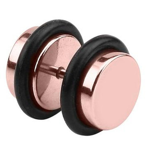 rose gold fake plug rose gold fake plug