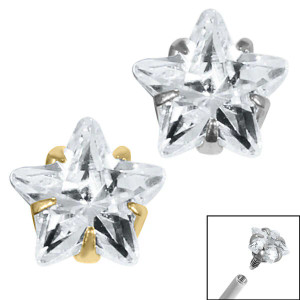 Internally Threaded Star Gem Attachment Internally Threaded Star Gem Attachment