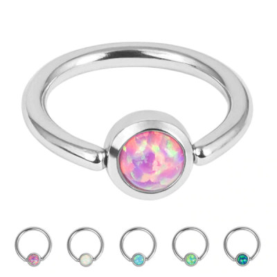 Ball Closure Ring with flat Opal Disk
