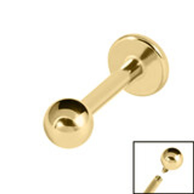 Gold Plated Internally Threaded Labret