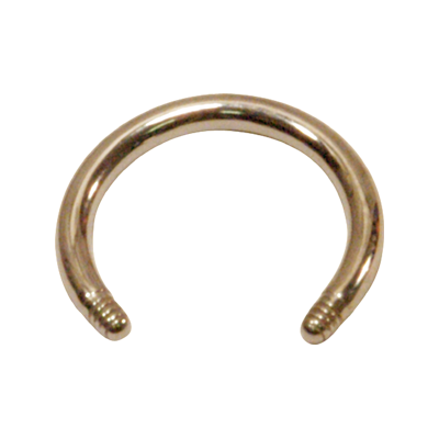 Gold Titanium Circular Barbell Stem