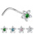 Six Gem Flower Nose Stud Six Gem Flower Nose Stud