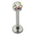 Titanium Labret with Smooth Glitzy Ball Titanium Labret with Smooth Glitzy Ball