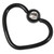 Black Ball Closure Heart Ring Black Ball Closure Heart Ring