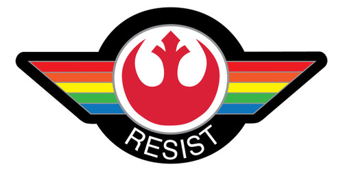 Rainbow Resist Die-Cut Vinyl Sticker