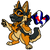 Pride Pins Shepherd with Puppyplay Flag