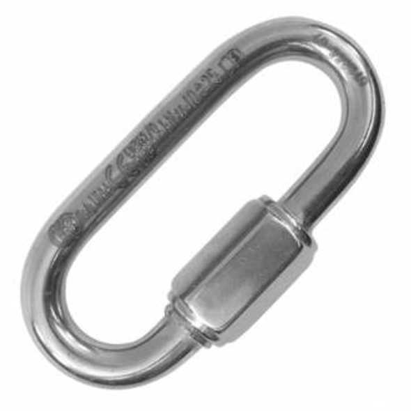 6 Pcs M4 Black Carabiner Chain Quick Links Connector 4mm Thickness Oval Stainless Steel Locking Carabiner Screw Lock Clip by STARVAST for Swing Play