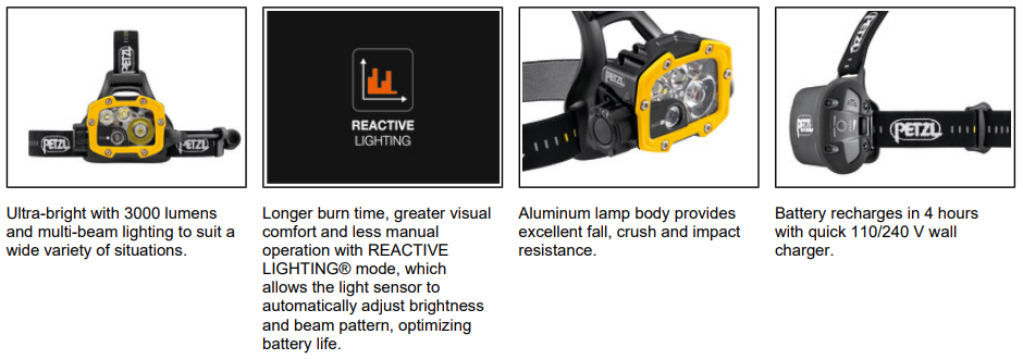 Lampe frontale puissante DUO RL PETZL 2800 lumens