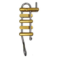 CMI SRack3B Rappel Rack 90 Degree Eye Gold