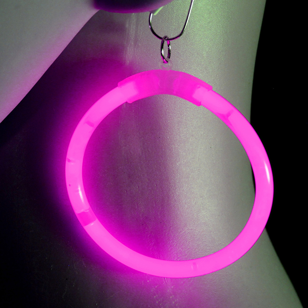 Glow Hoop Earrings in Pink | 1 Pair Per Box | Glow Accessory