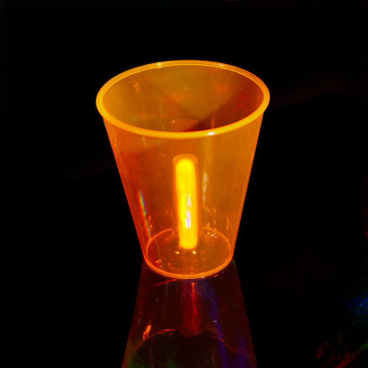 Glow Cups with 12 Assorted Glow Sticks Glow Drinkware
