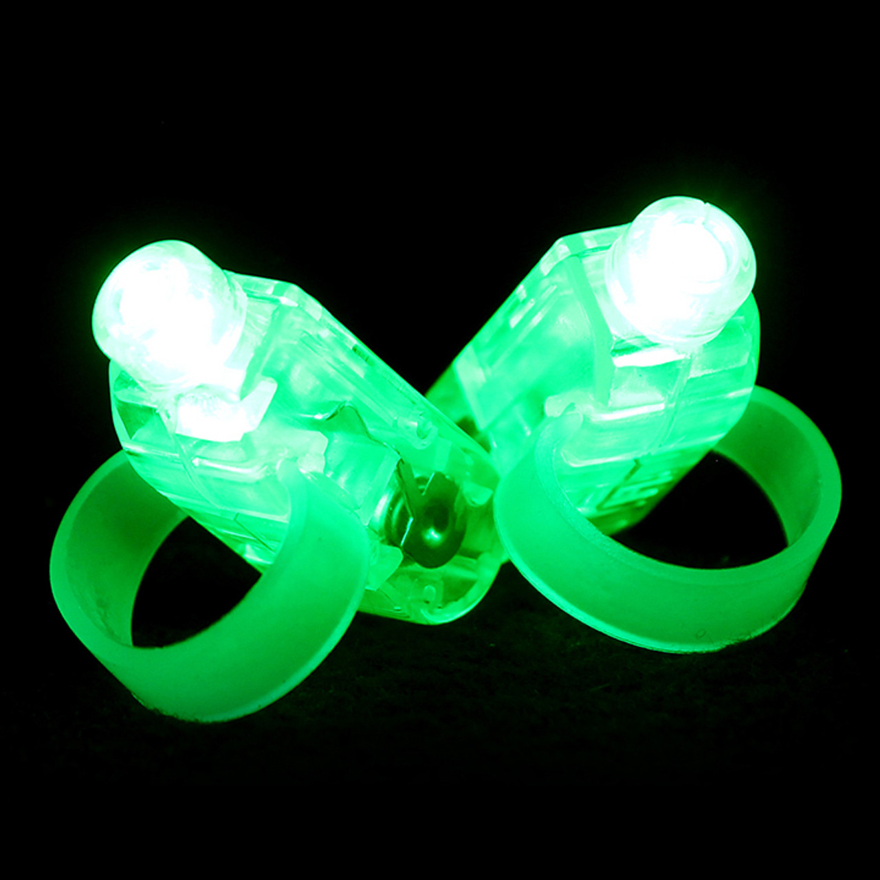 Green LED Finger Lights (4 Pack)