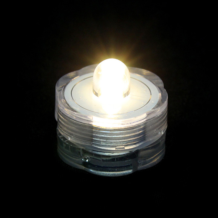 Waterproof Flower Tea Lights Warm White 12 Pack