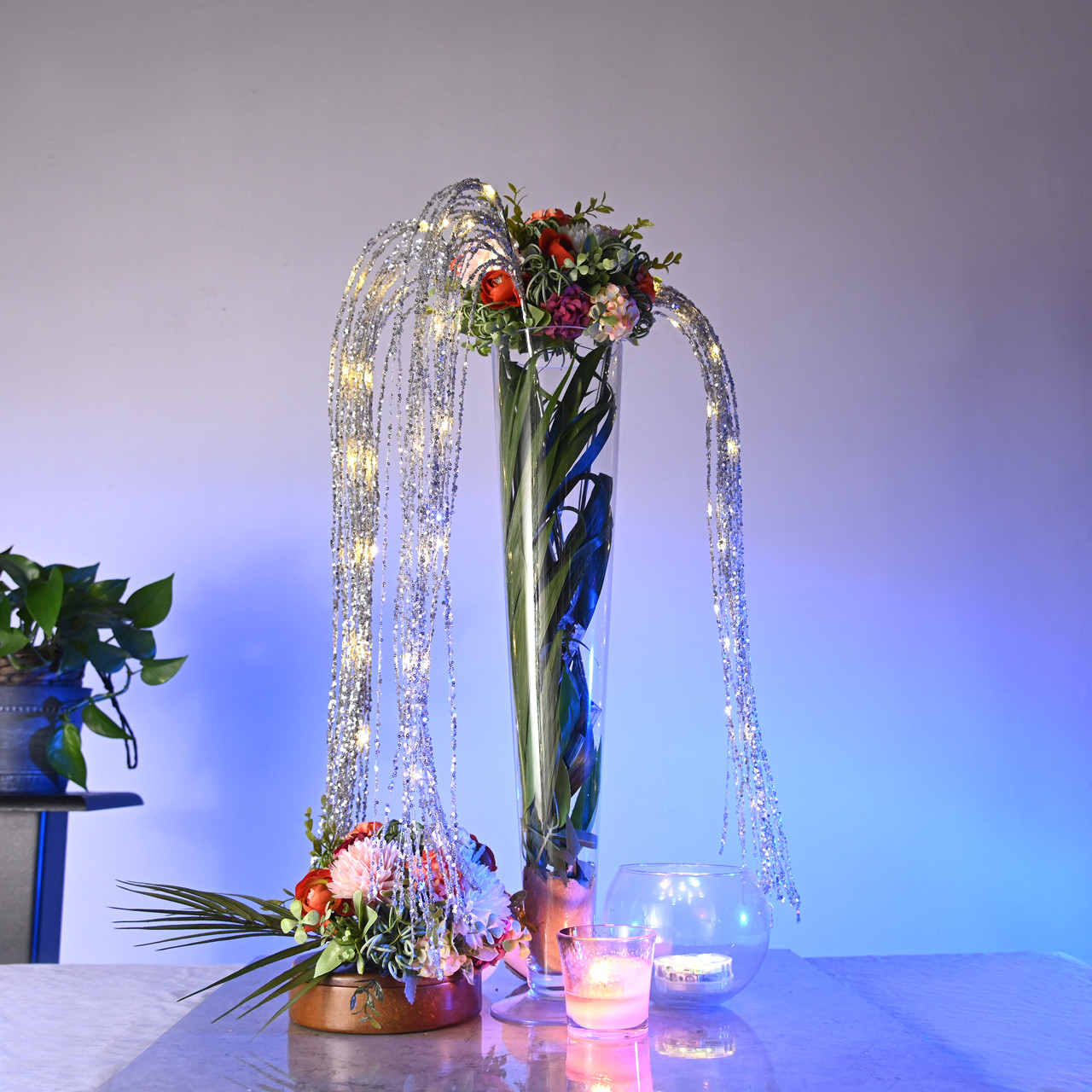 Get Wallpaper Led Lights Silver Strand Decor Led Decorative Lighting HD