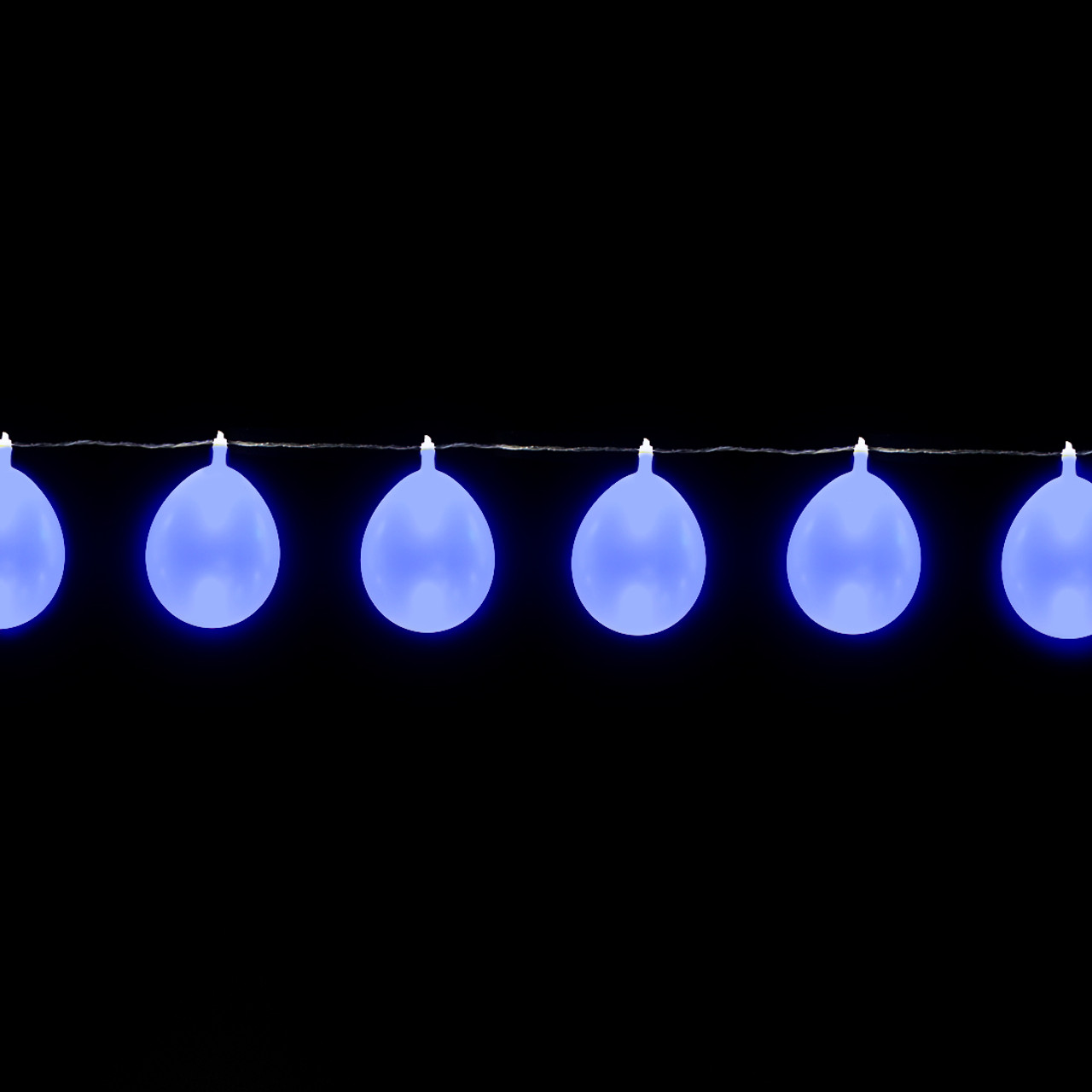 LED Balloon String Lights 13 feet/10 Balloons Blue