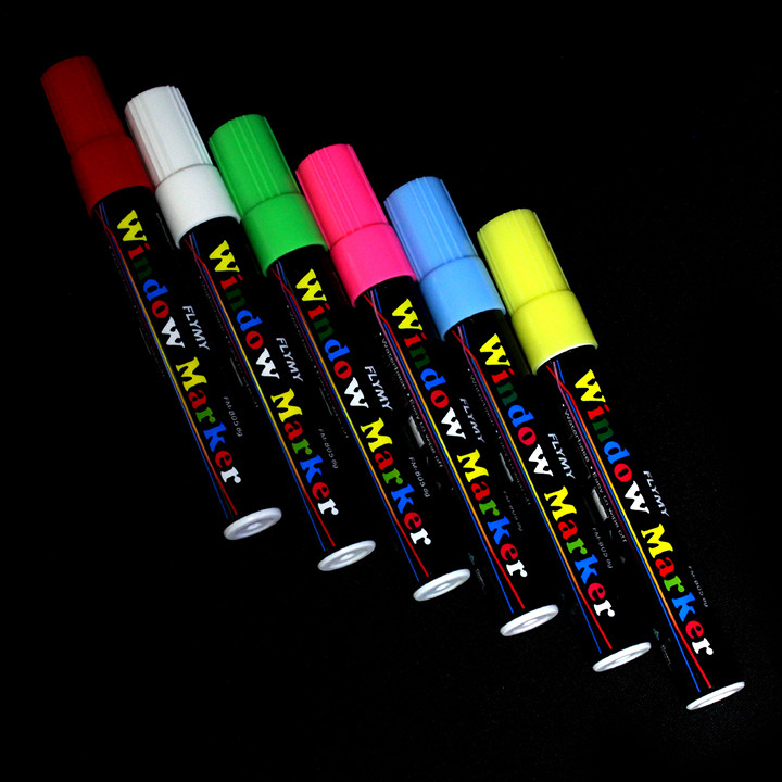 Neon Markers 6Pack for LED Memo Board Glow Markers