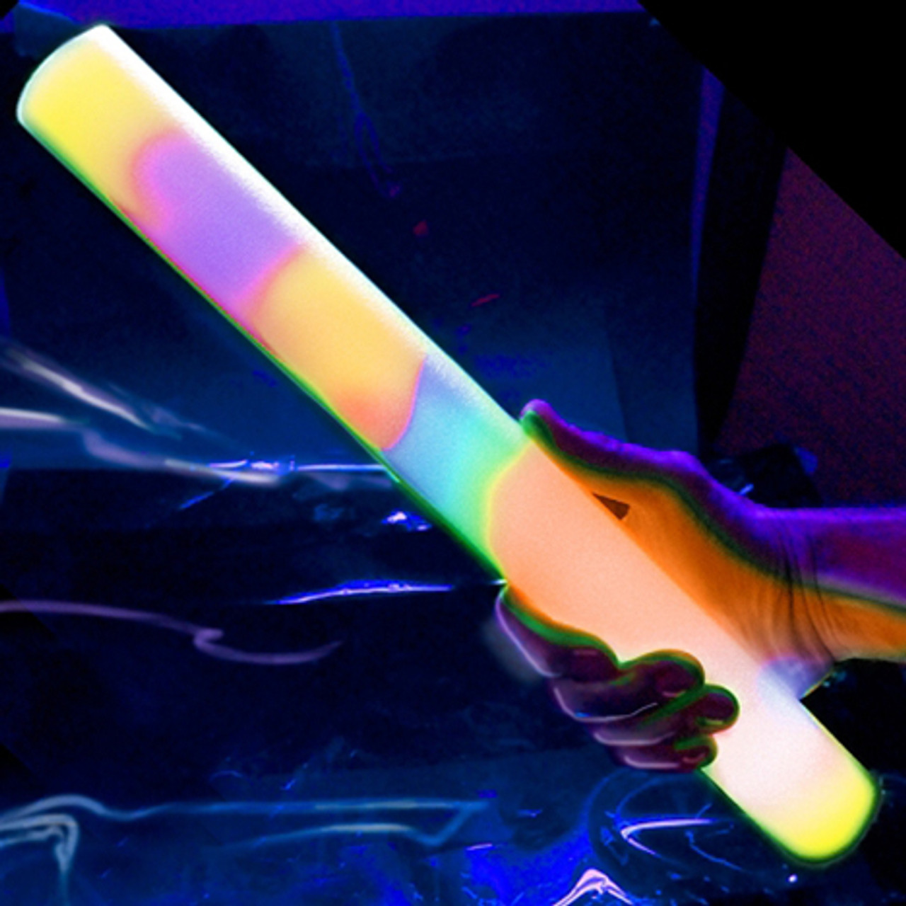 LED Foam Sticks 100 Pack Glow Batons 3 Modes 18 Inch Multi color