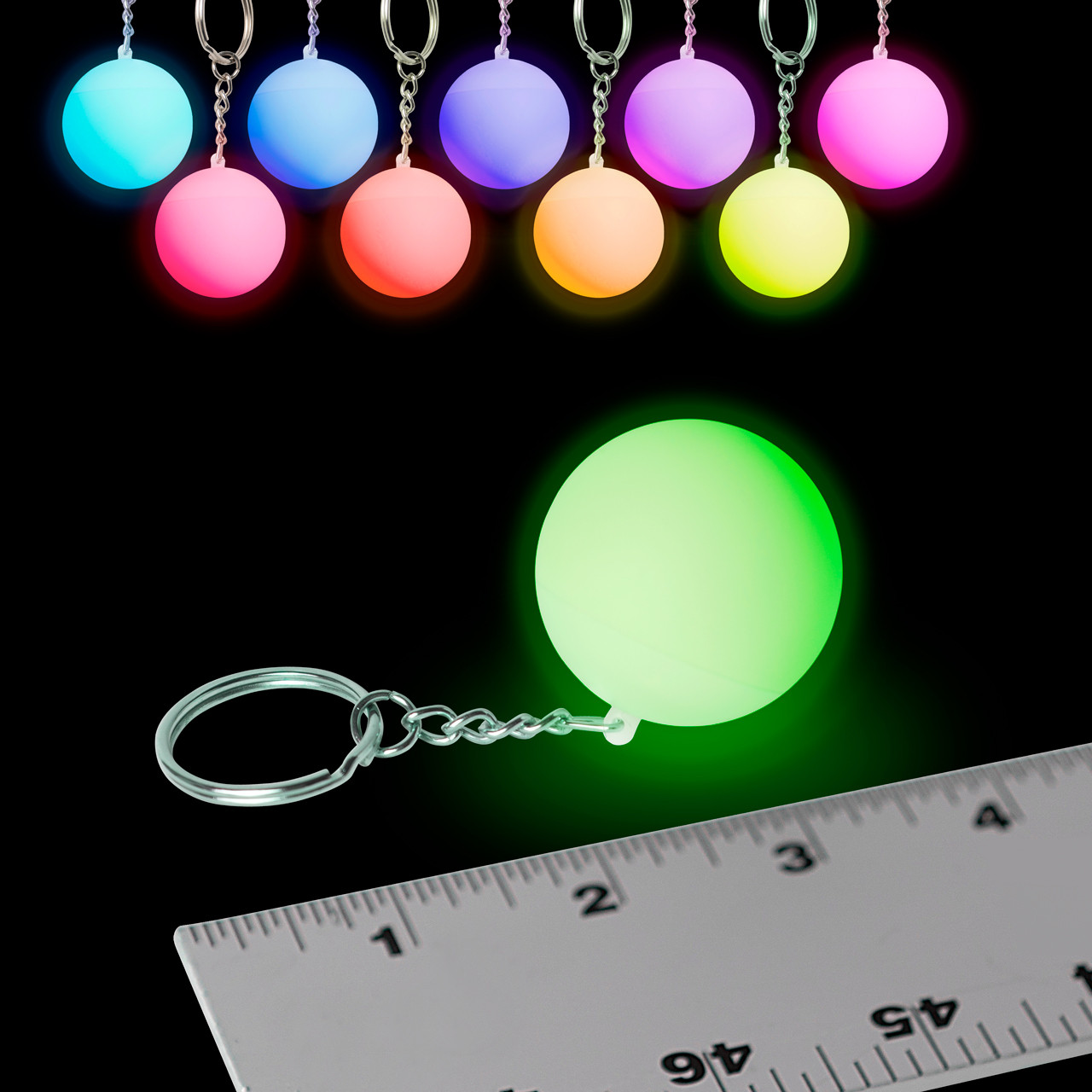 Light Up Mini Ball Keychain | LED Ball Keychain