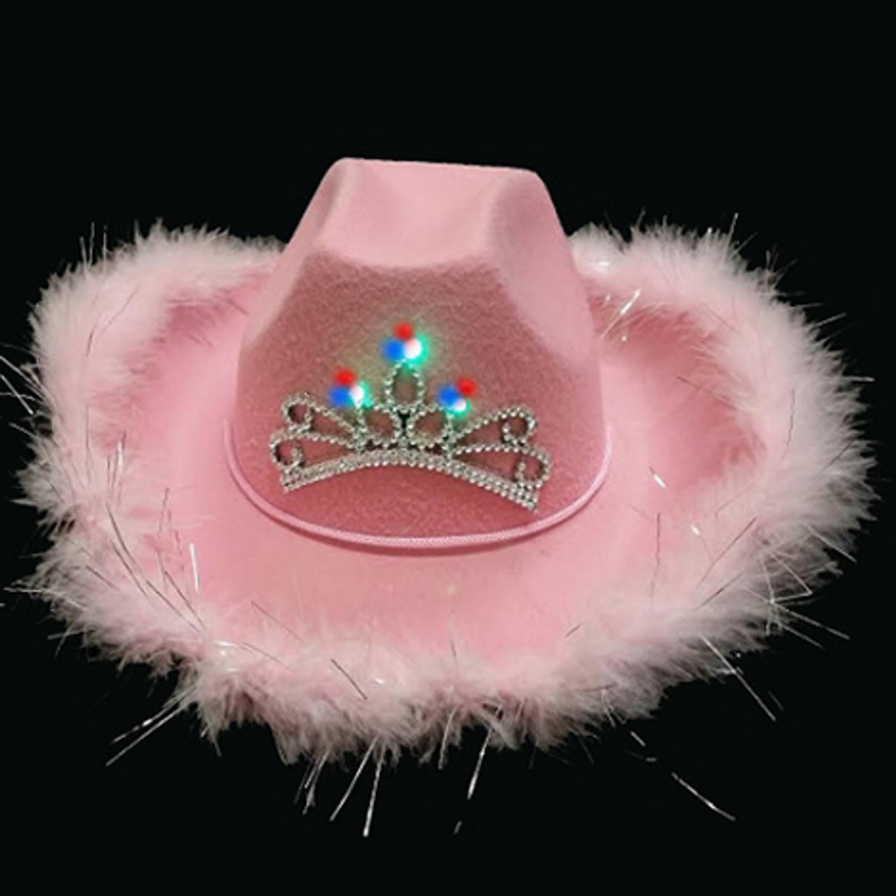 LED Premium Cowboy Hat Pink | Princess Cowboy Hat | Pink Cowgirl Hat