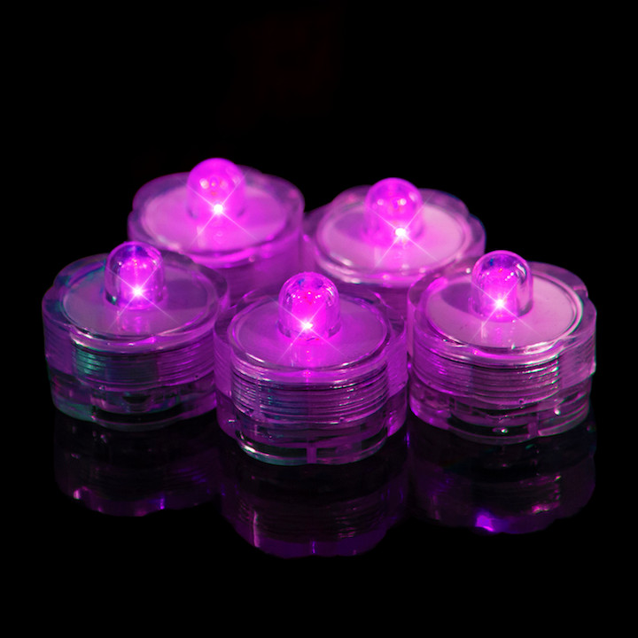 Pink Waterproof Tea Lights 12 Pack Decorative Lighting