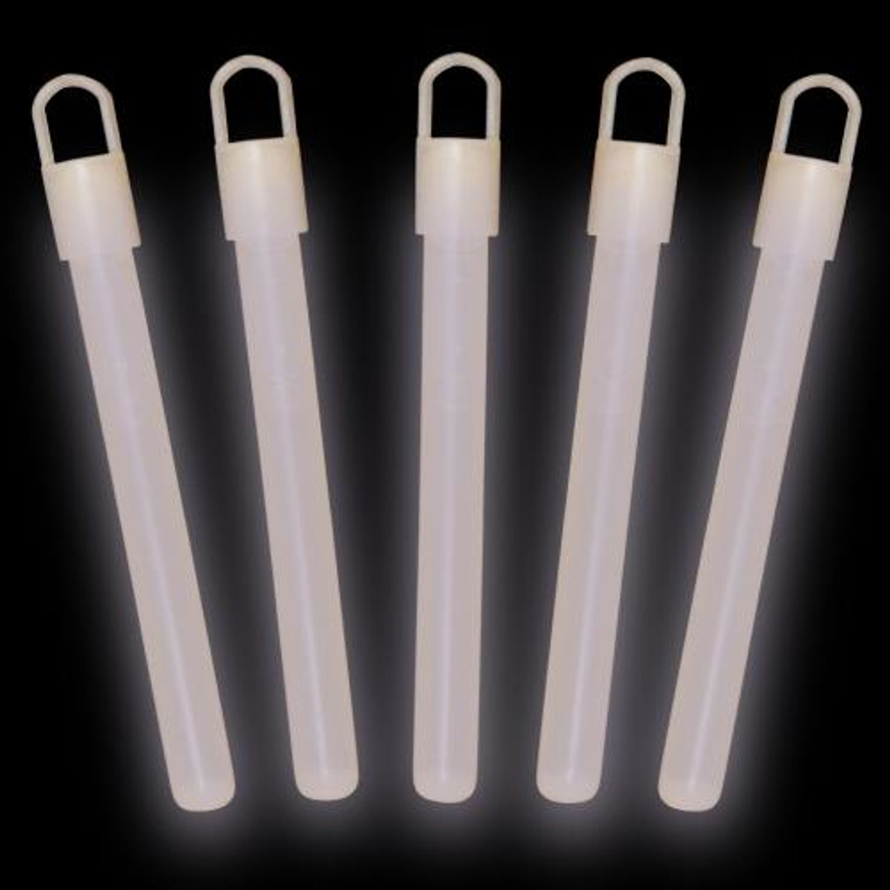 4 white shop glow sticks