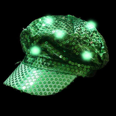 green newsboy hat